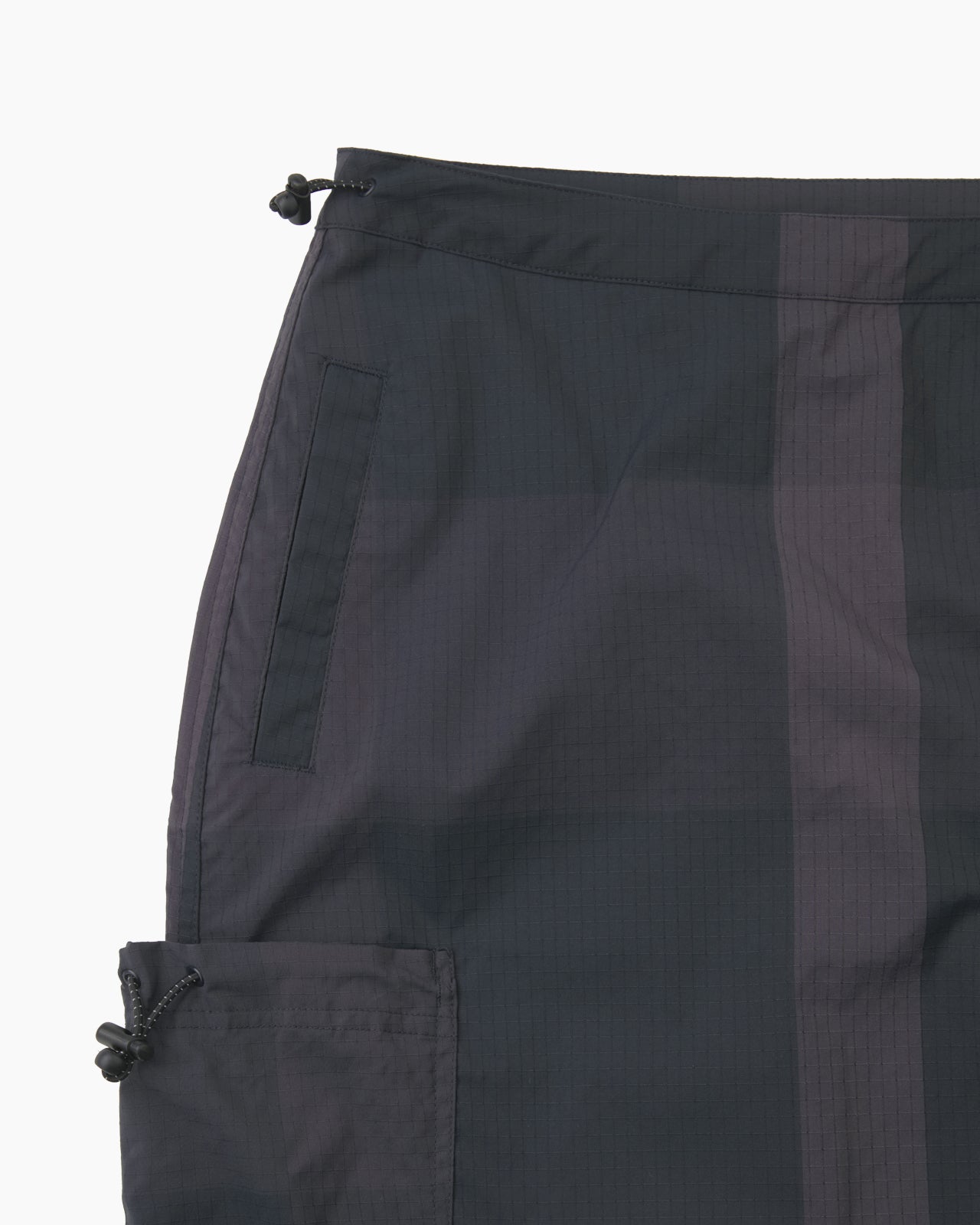 2-Way Detachable Skirt Black Plaid