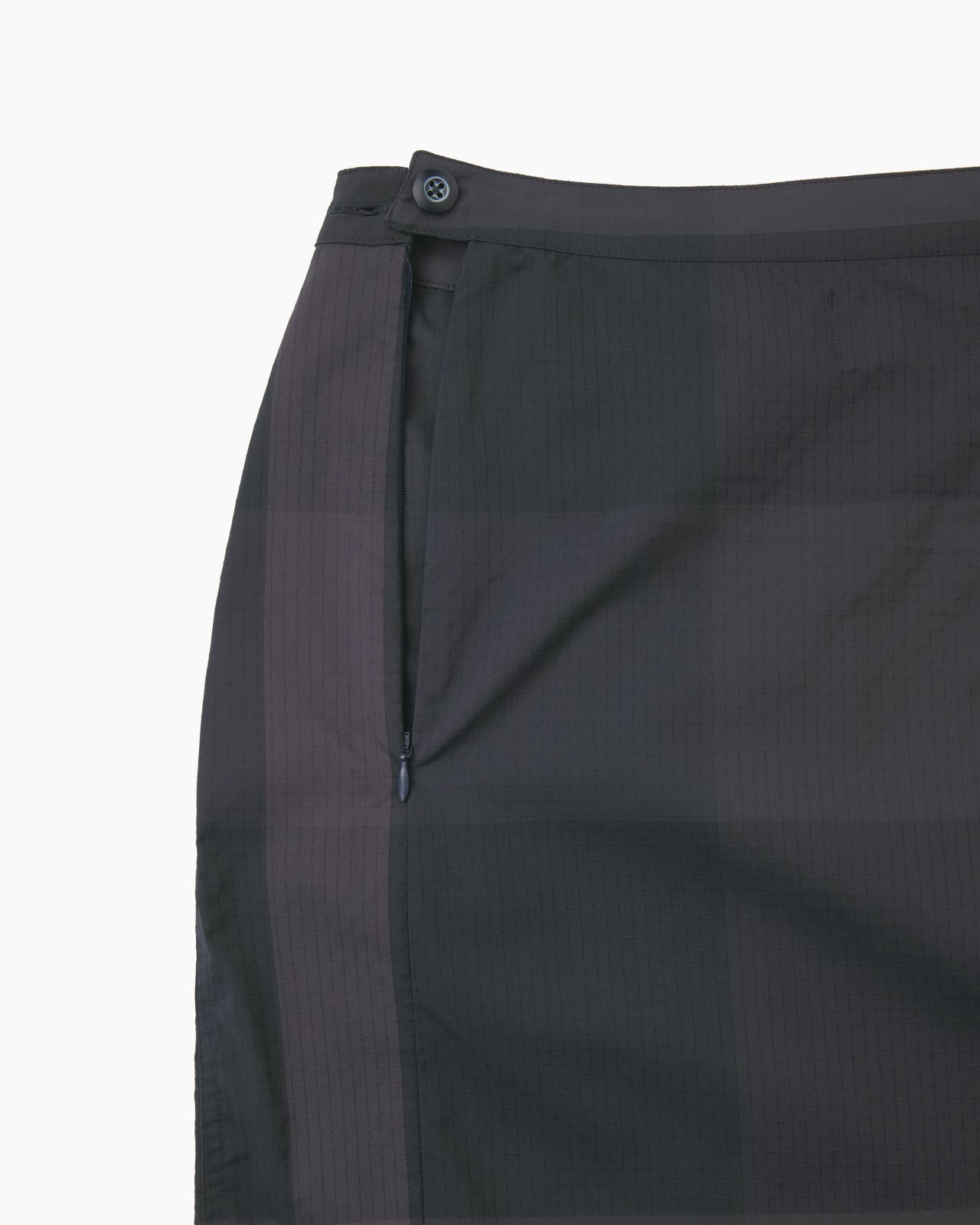 2-Way Detachable Skirt Black Plaid