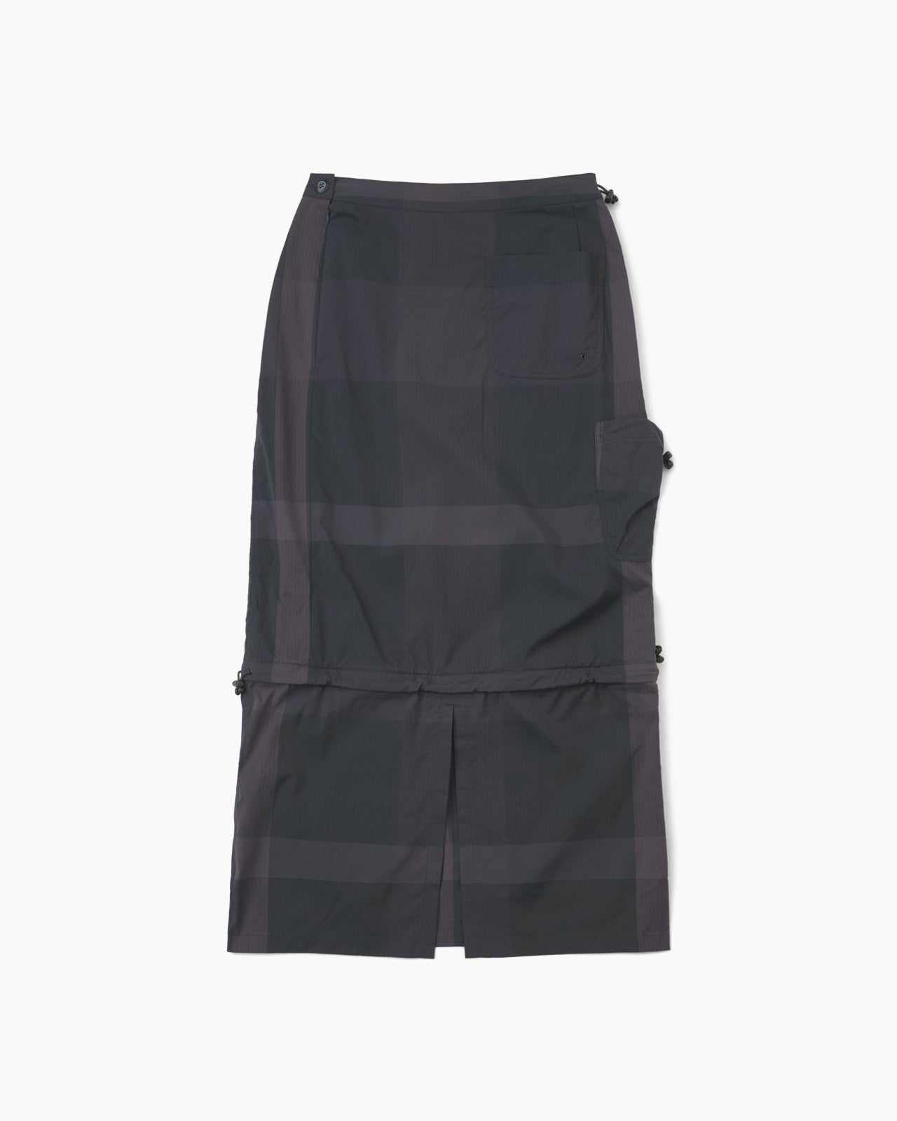 2-Way Detachable Skirt Black Plaid