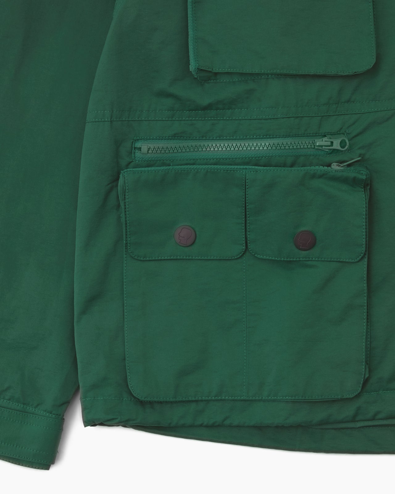 Cropped Hunting Jacket Green / Terracotta