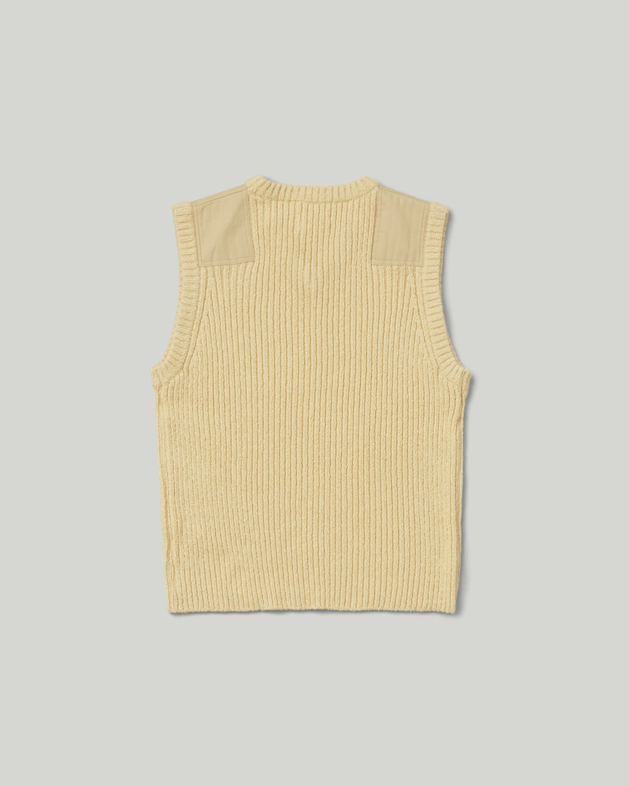 Patched Knit Vest pale Yellow